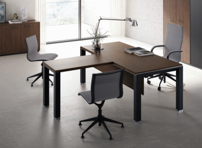 Schreibtisch Tisch mit Besprechungstisch Cheftisch Frezza Büro Einrichtung Möbel